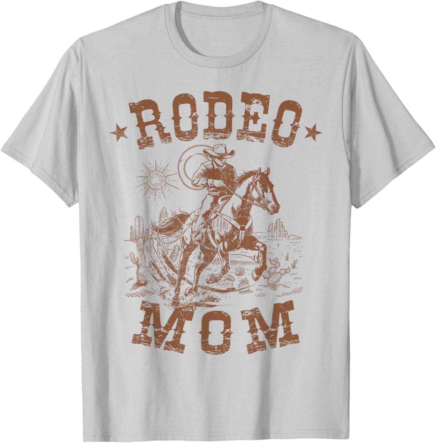 Rodeo Mom Western Cowboy Mommy Family Matching Mother's Day T-Shirt - T-Shirt | Ash