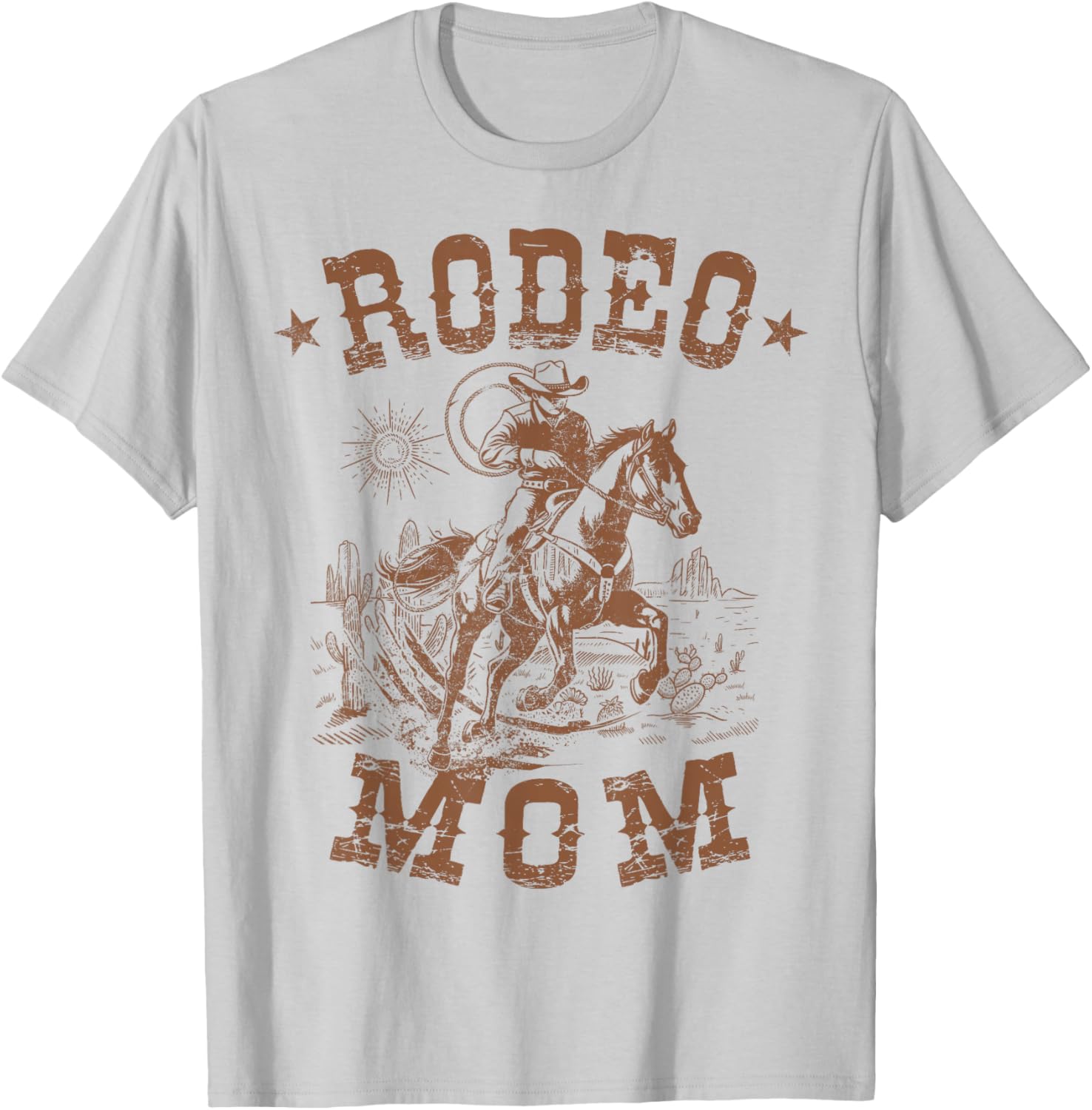Rodeo Mom Western Cowboy Mommy Family Matching Mother's Day T-Shirt - T-Shirt | Ash