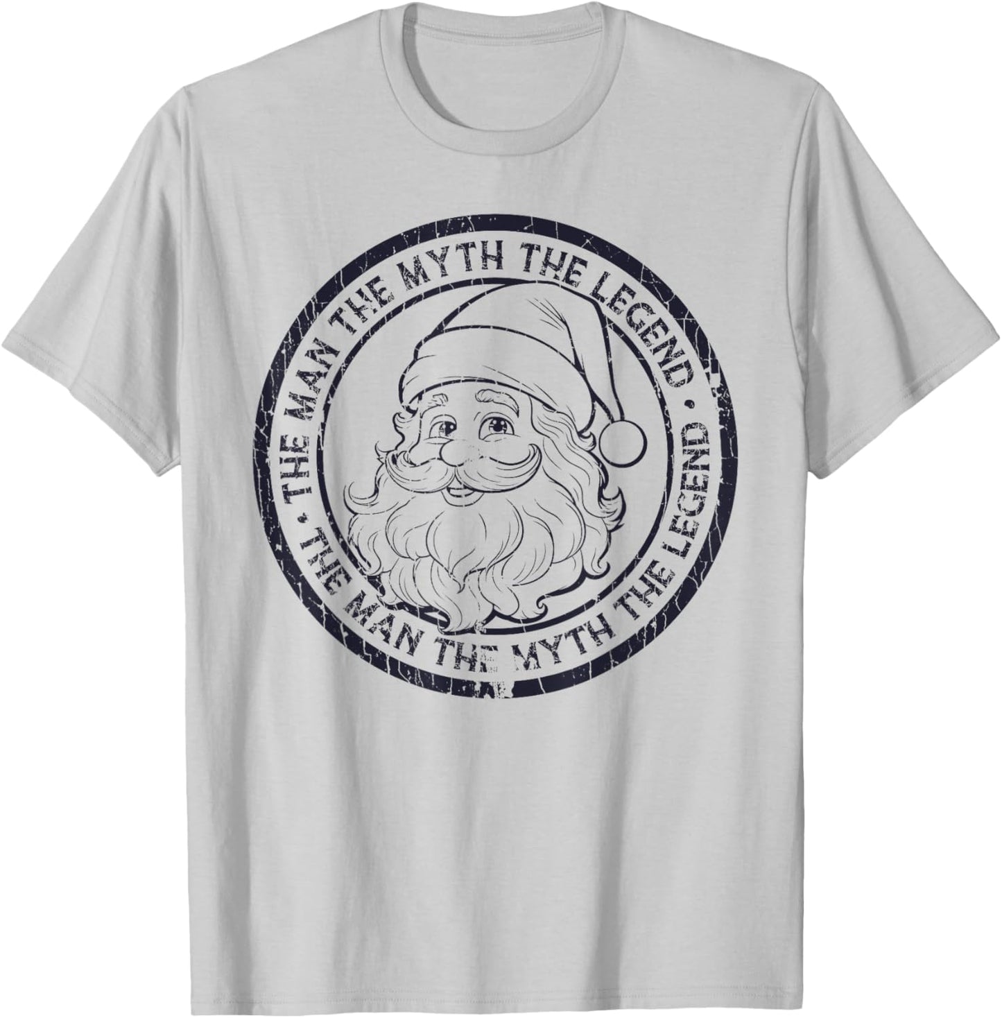 The Man The Myth The Legend Santa Claus Xmas T-Shirt - T-Shirt | Ash