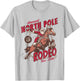 Vintage North Pole Rodeo Cowboy Santa Country Christmas T-Shirt - T-Shirt | Ash