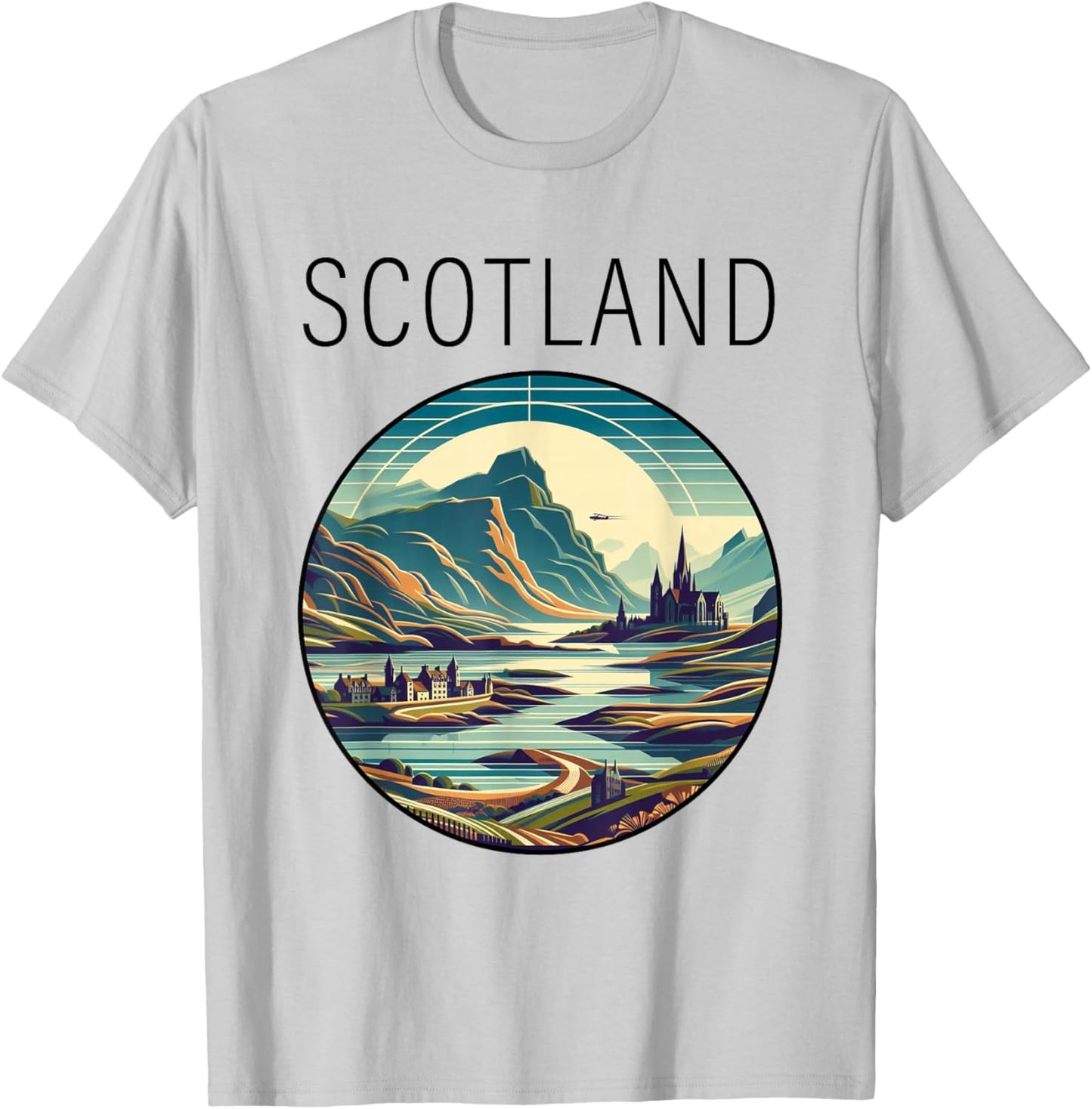 Scotland scenery Art Deco T-Shirt - T-Shirt | Ash
