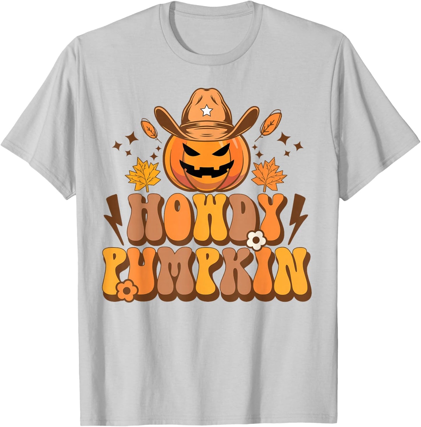 Howdy Pumpkin Retro Fall Autumn Western Halloween Women T-Shirt - T-Shirt | Ash