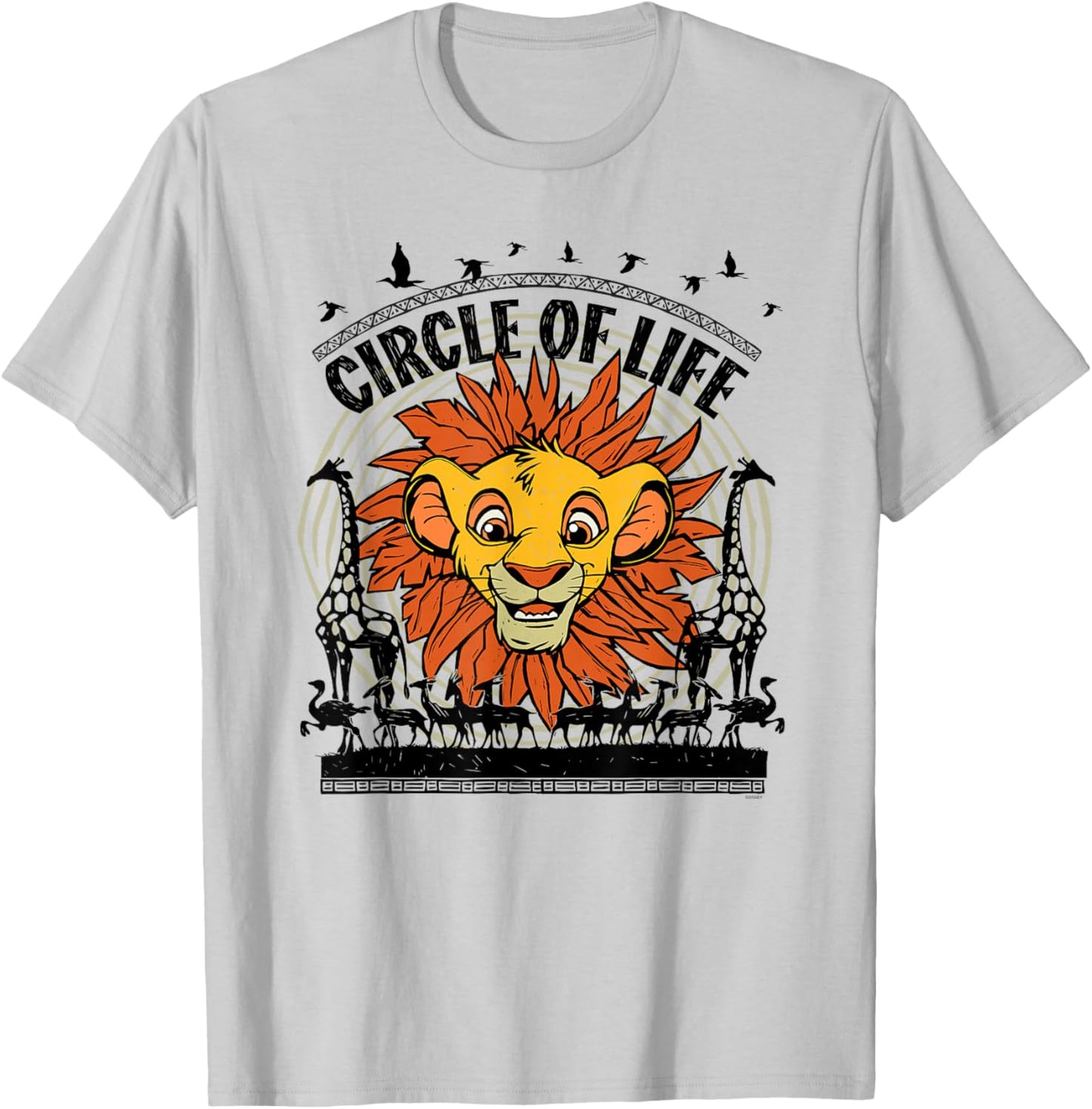 Disney The Lion King 30th Anniversary Simba Circle of Life T-Shirt - T-Shirt | Ash