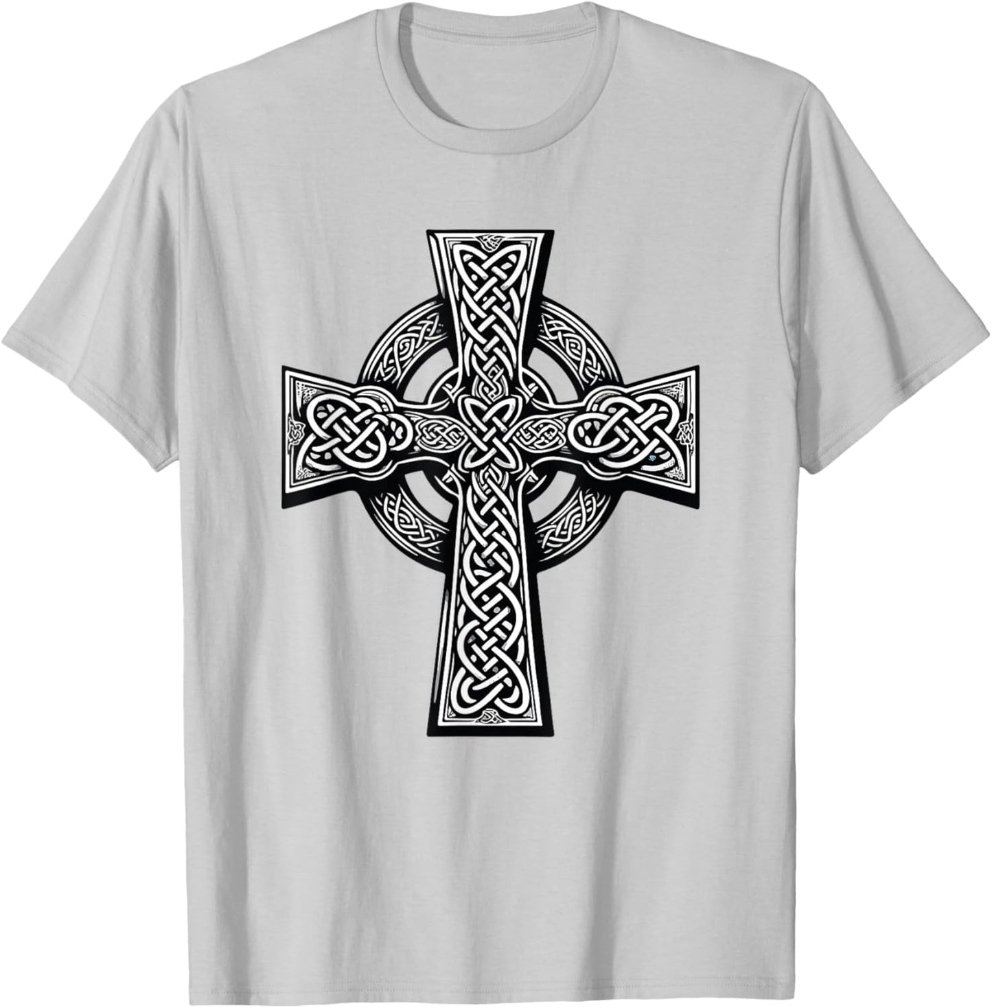 Irish Cross St. Patrick's Day Celtic Knots Christian T-Shirt - T-Shirt | Ash