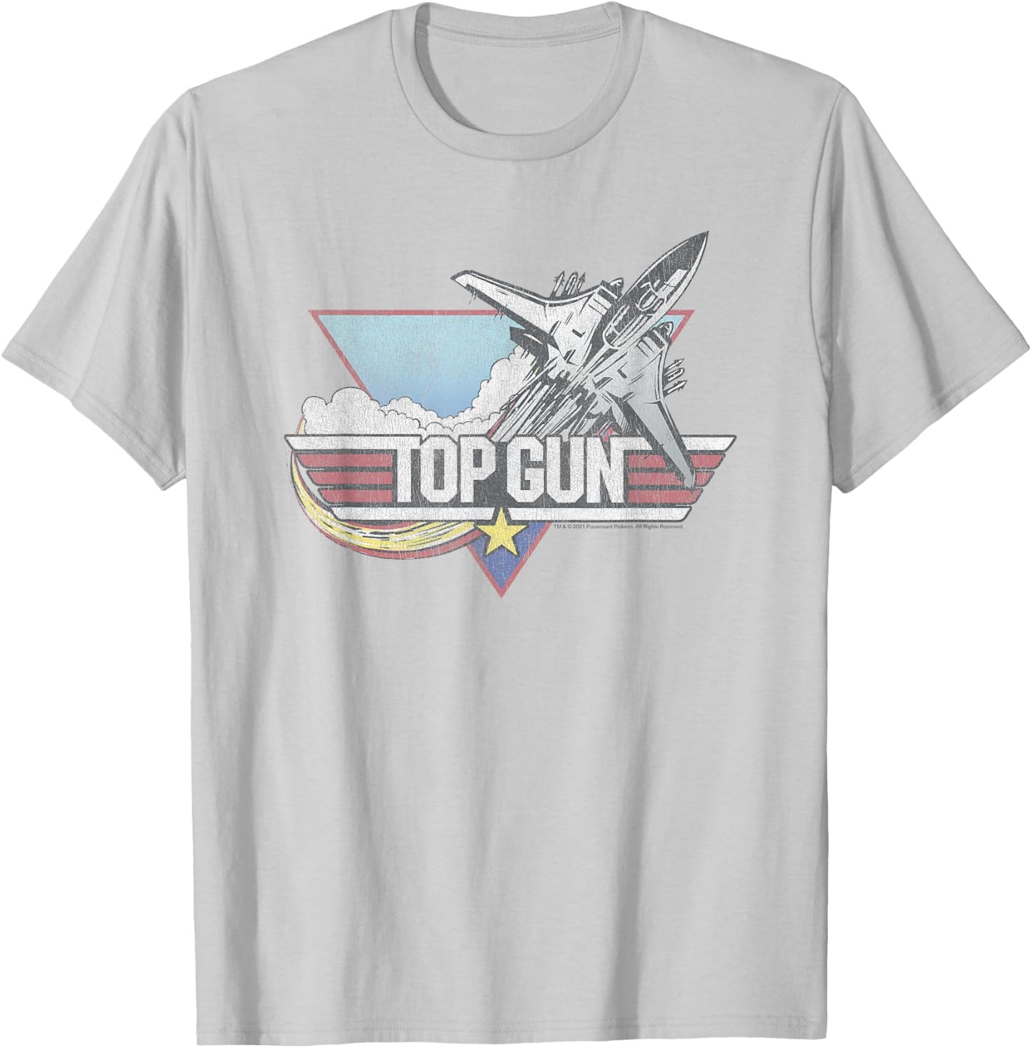 Top Gun Retro Jet Logo T-Shirt - T-Shirt | Ash