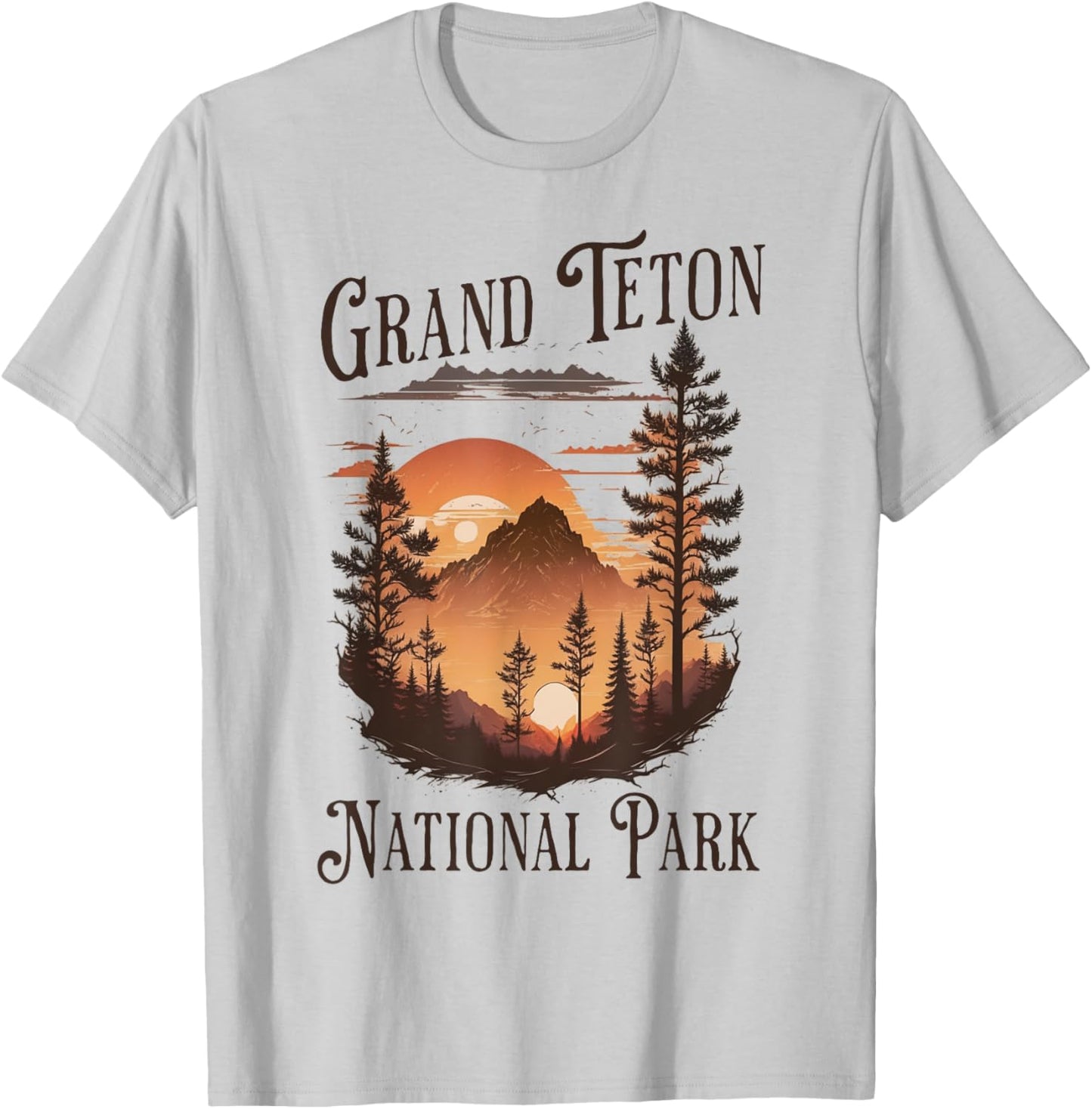 Grand Teton National Park T-Shirt - T-Shirt | Ash