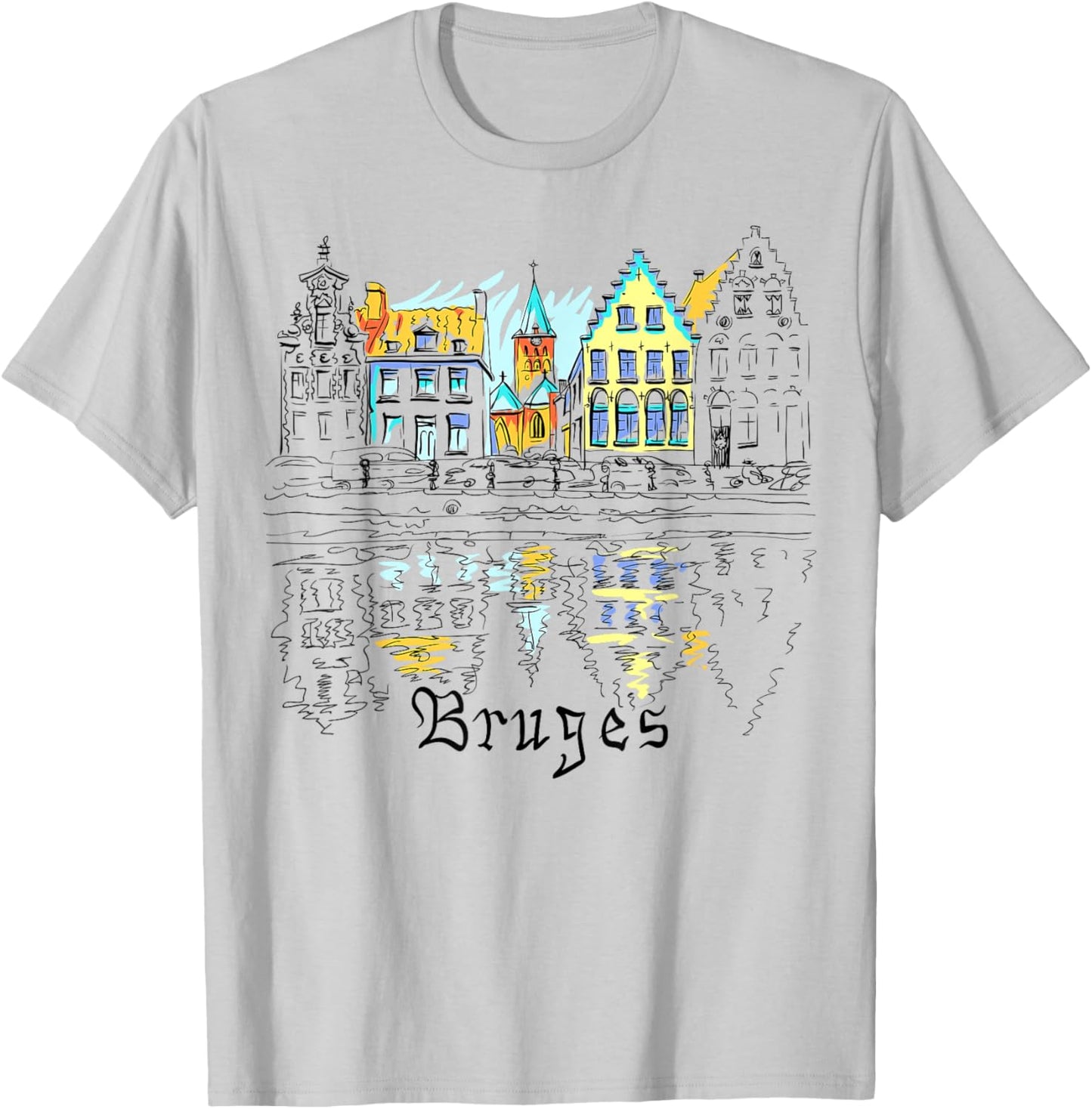 Travel Europe Belgium Bruges Family Vacation Souvenir T-Shirt - T-Shirt | Ash