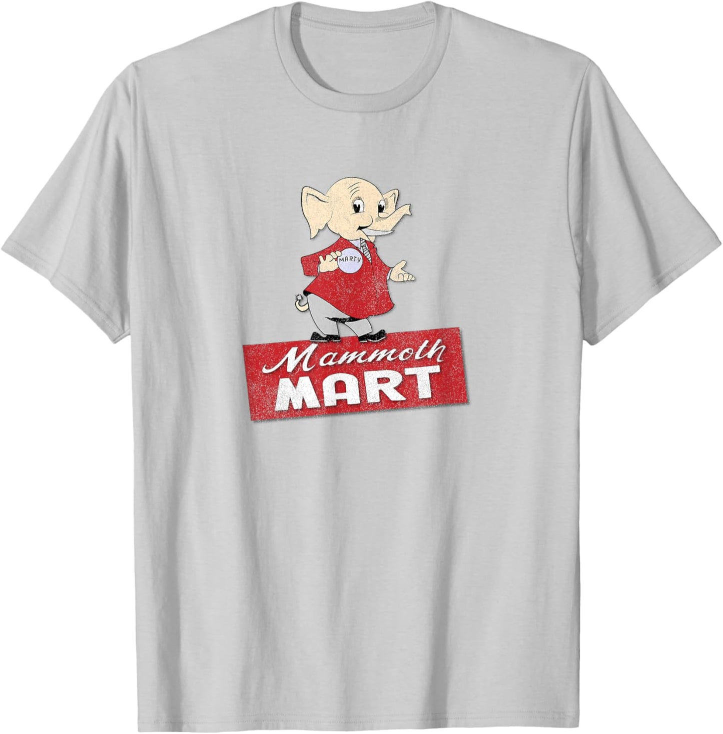 Mammoth Mart Funny Retro 70s Classic Shopping Store T-Shirt - T-Shirt | Ash
