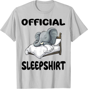 Elephant Animal Official Sleepshirt Pajamas Nightgown T-Shirt - T-Shirt | Ash