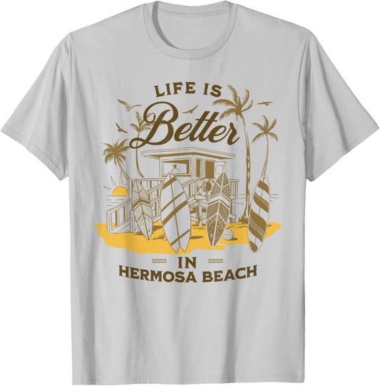 Hermosa Beach T-Shirt - T-Shirt | Ash