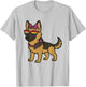 German Shepherd LGBTQ Pride Rainbow Glam Funny Dog Lovers T-Shirt - T-Shirt | Ash