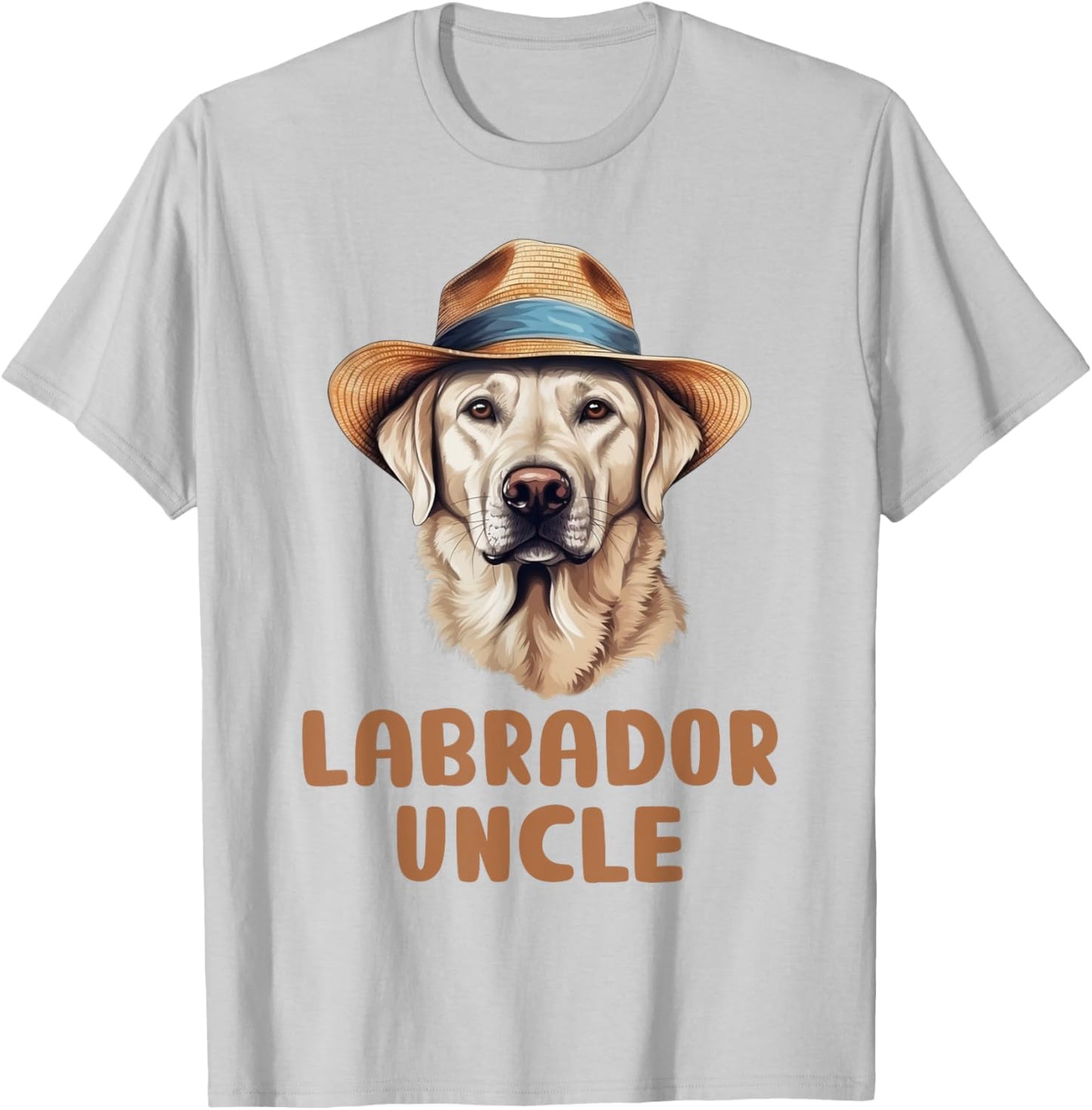 Cute Labrador Uncle Dog Lovers Gift Funny Puppy Lab Owner Women Kids T-Shirt - T-Shirt | Ash