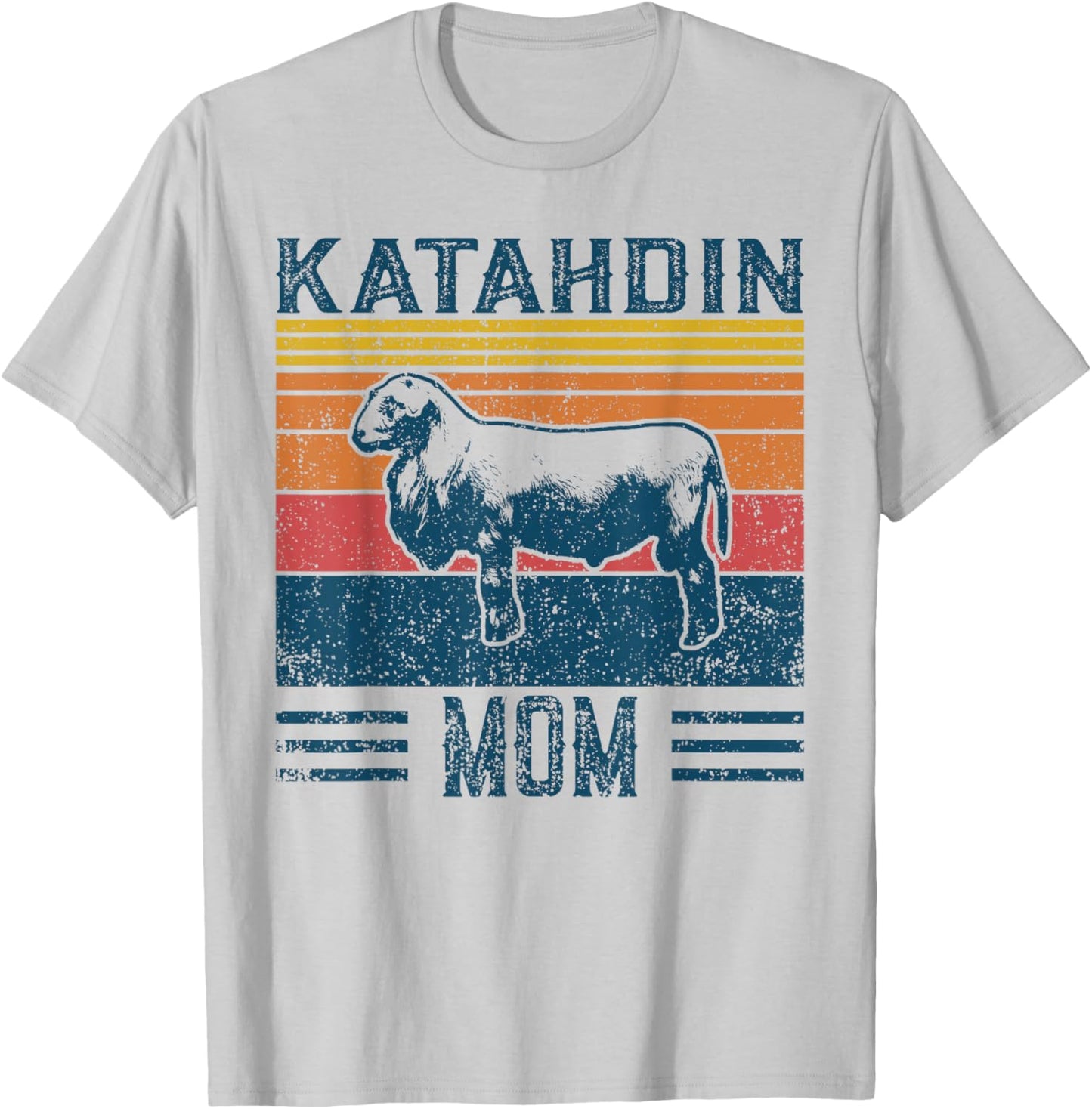 Best Sheep Mom Women - Vintage Katahdin Sheep T-Shirt - T-Shirt | Ash