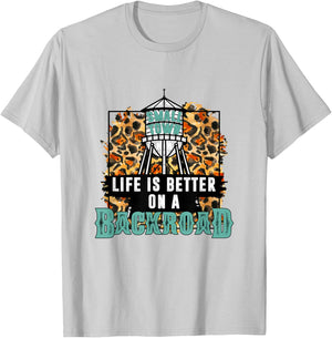 Life Is Better On The Backroad Small Town Girl Country Girls T-Shirt - T-Shirt | Ash