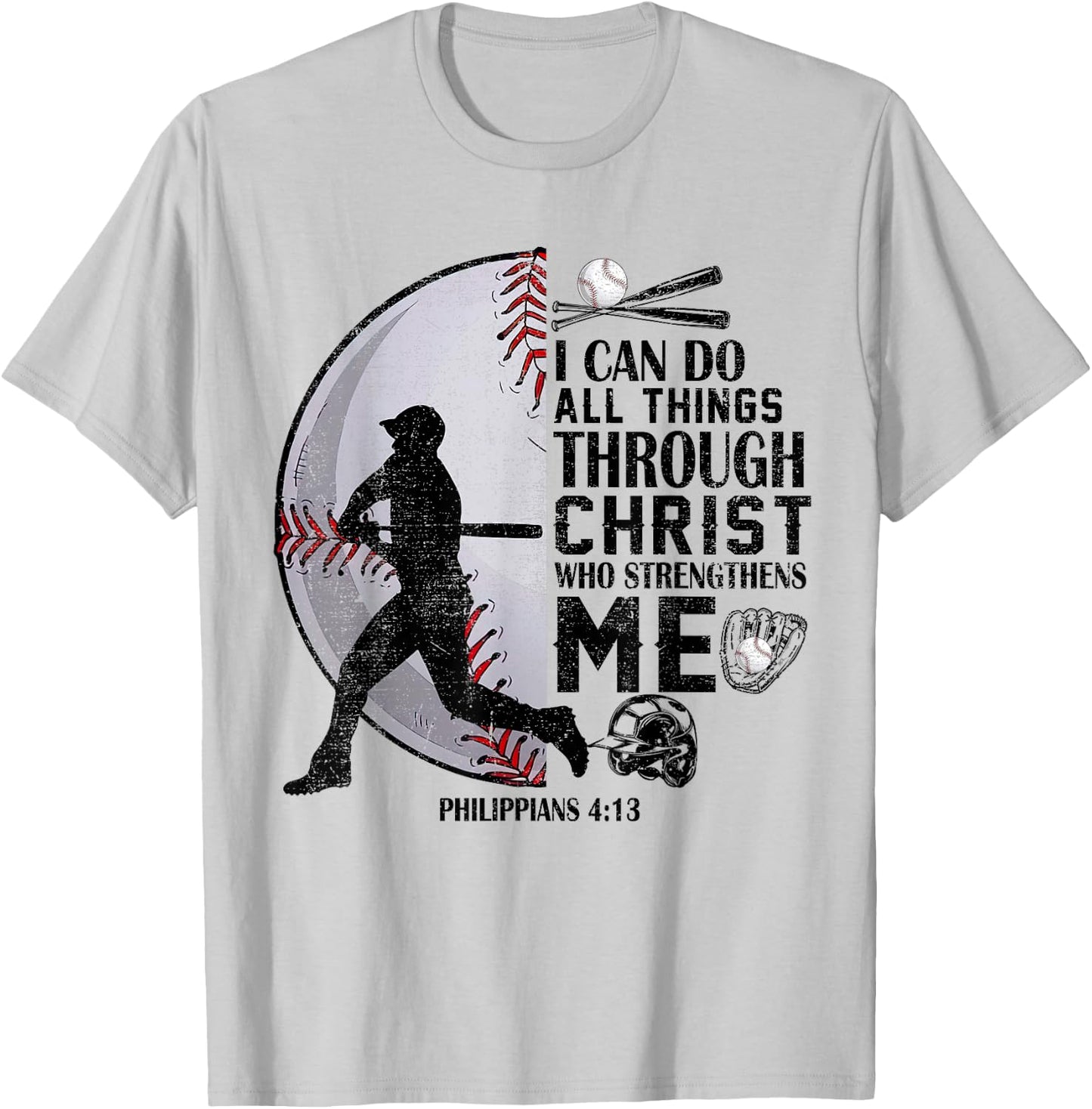 Baseball-Shirt Jesus Boys Kids Christian Bible Verse T-Shirt - T-Shirt | Ash