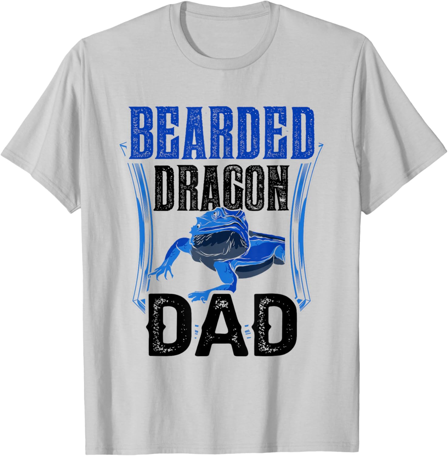 Bearded Dragon Dad Lover Animal Pet Reptile Father Daddy T-Shirt - T-Shirt | Ash
