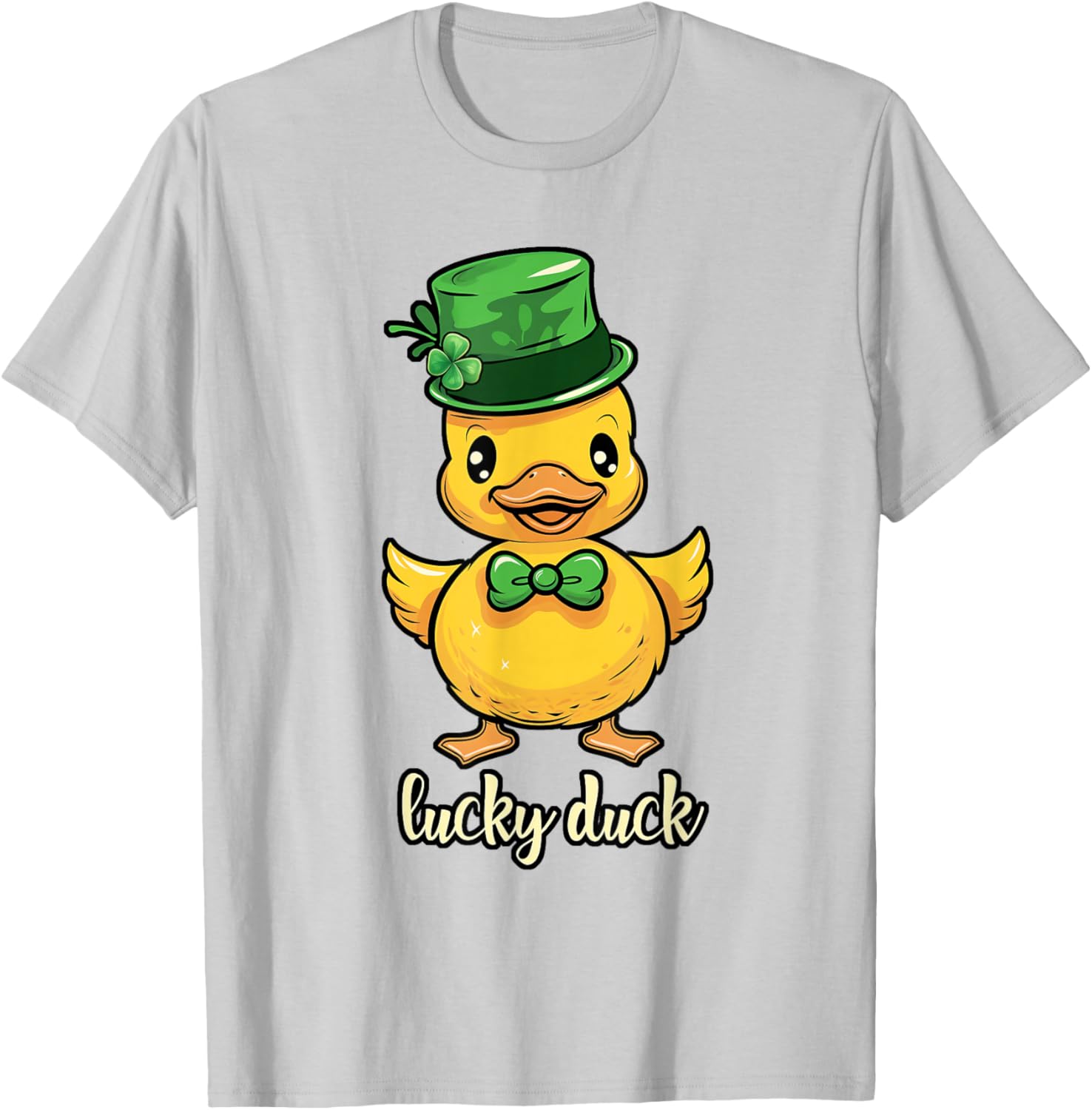 Cute St Patricks Day Lucky Duck for Kids Boys Girls Women T-Shirt - T-Shirt | Ash