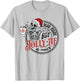 Retro Dead Inside But Jolly AF Skeleton Coffee Christmas T-Shirt - T-Shirt | Ash