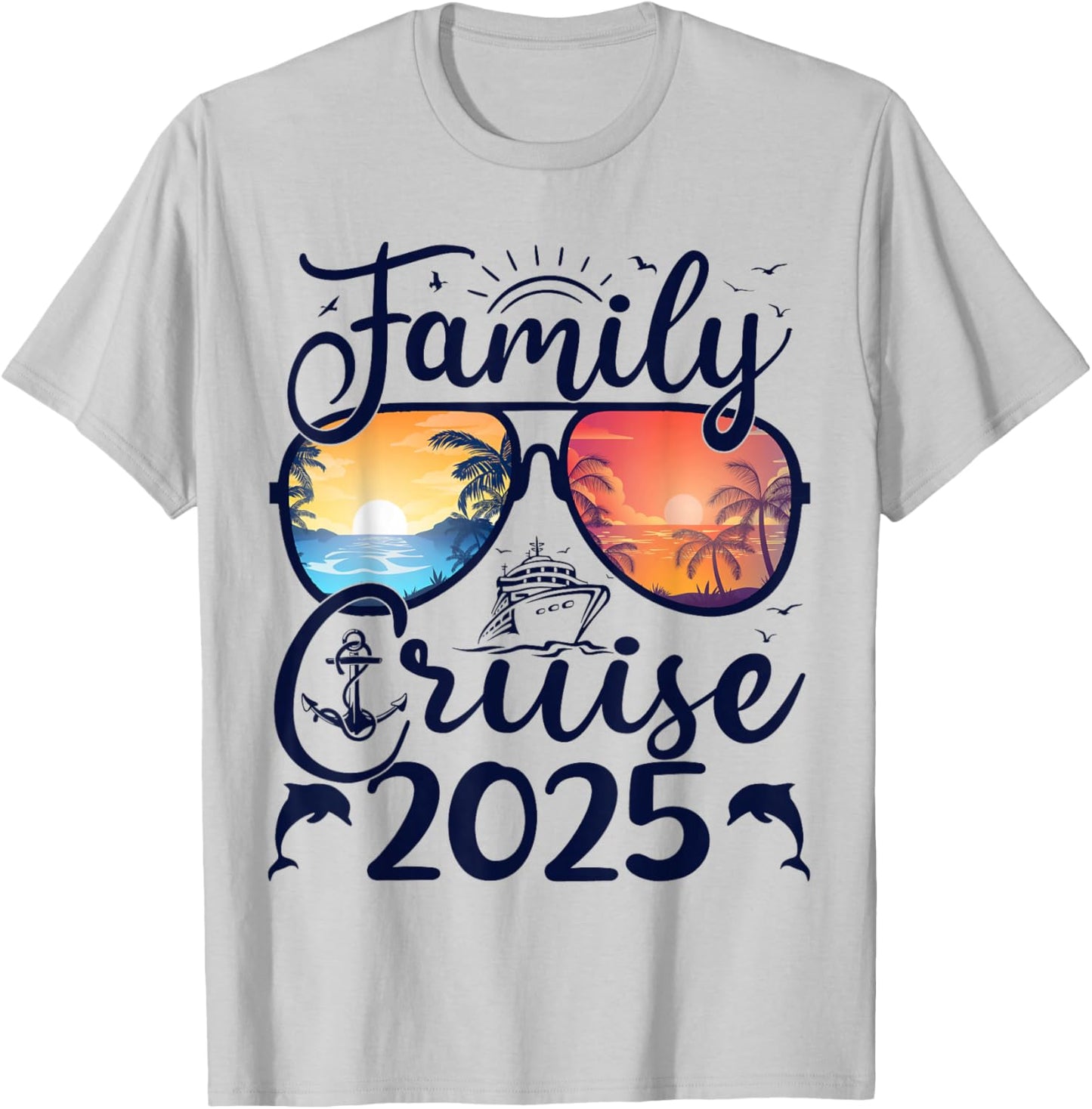 Family Cruise 2025 Summer Vacation Matching Family Cruise T-Shirt - T-Shirt | Ash