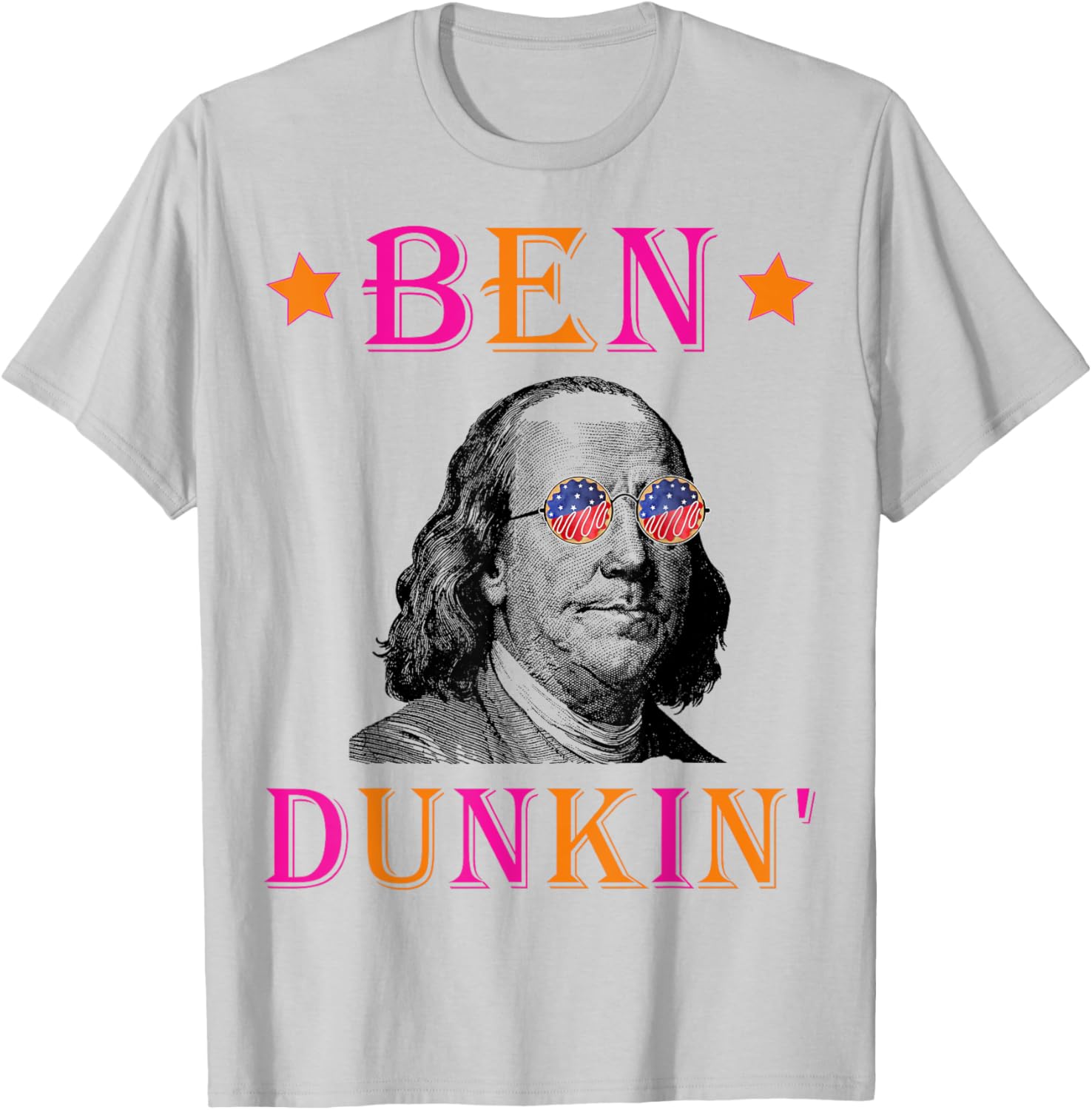 Patriotic Sweet Doughnut Co. 4th July Ben Dunkin T-Shirt - T-Shirt | Ash