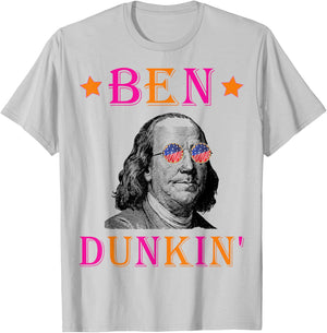 Patriotic Sweet Doughnut Co. 4th July Ben Dunkin T-Shirt - T-Shirt | Ash