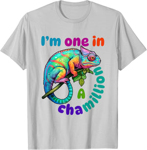 Chameleon Cute Lizard Saying Pun Kids Boys Toddlers T-Shirt - T-Shirt | Ash