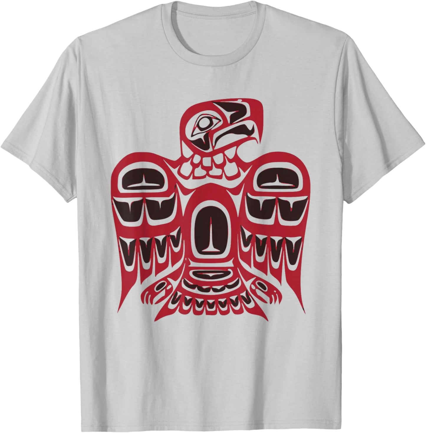 Pacific Northwest tribe art Hawk eagle T-Shirt - T-Shirt | Ash