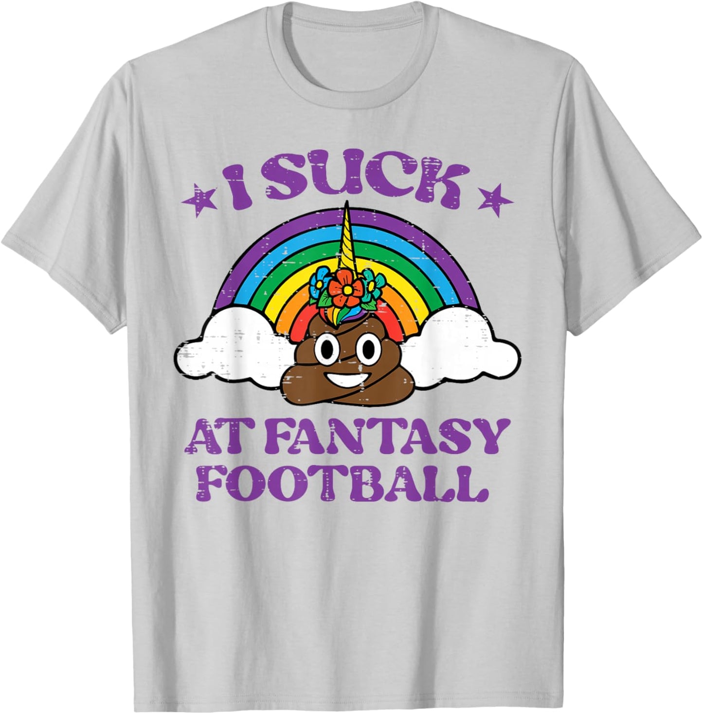 Funny Pink Fantasy Football Loser Shirt Flower Rainbow Men T-Shirt - T-Shirt | Ash
