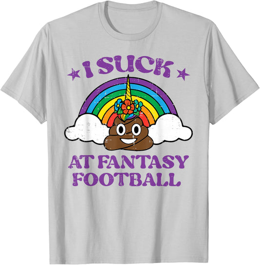 Funny Pink Fantasy Football Loser Shirt Flower Rainbow Men T-Shirt - T-Shirt | Ash