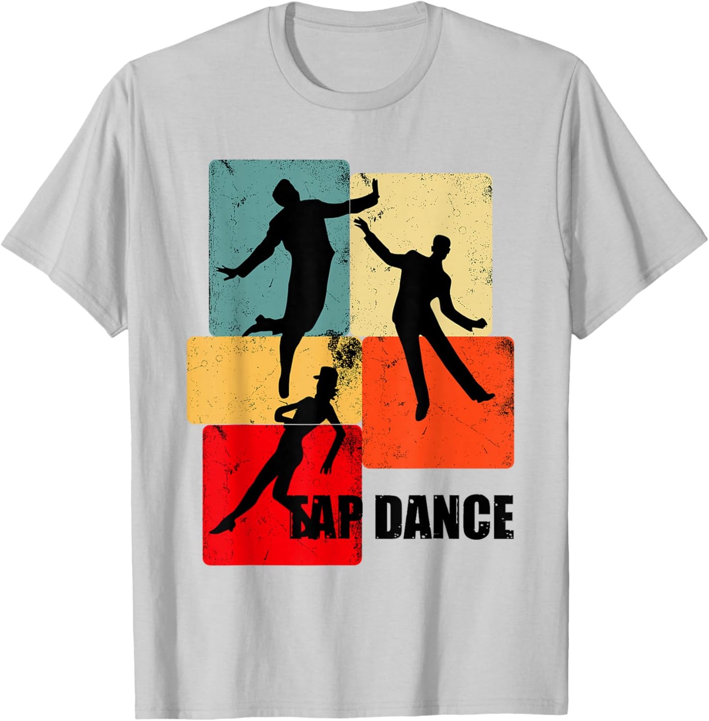 Retro Tap dancer Shirts | Tap Dancing for Tap Dancer | White, Small, Classic Fit, Short Sleeve T-Shirt - T-Shirt | Ash
