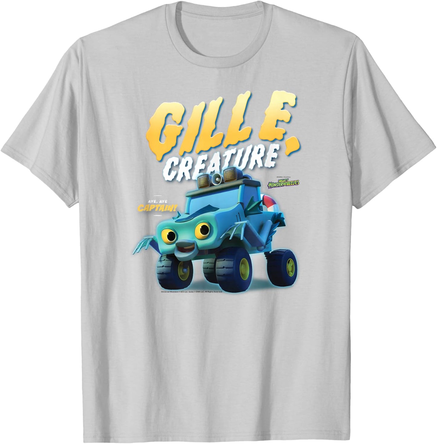 DreamWorks Mighty MonsterWheelies Gille Creature T-Shirt - T-Shirt | Ash