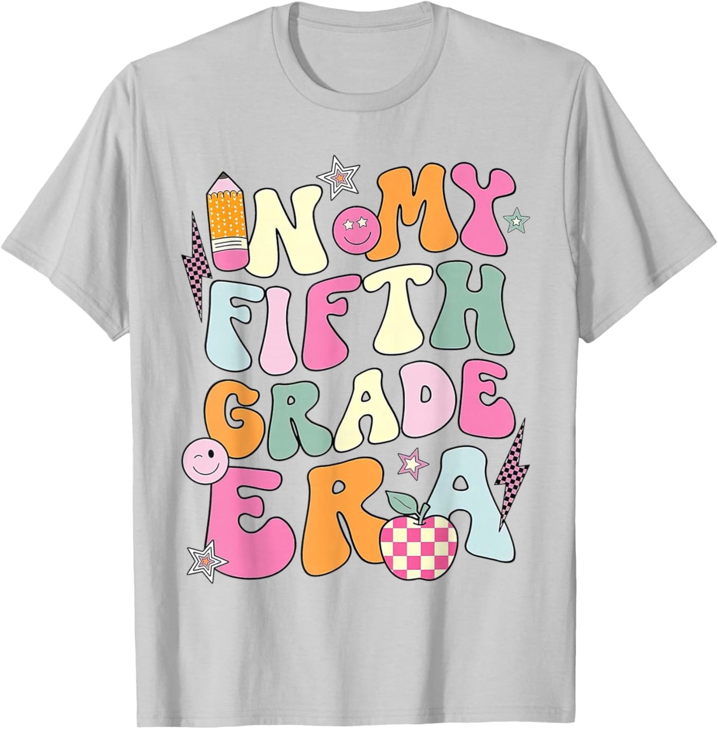In My Fifth Grade Era 5th Grade Girl Teacher Back to School T-Shirt - T-Shirt | Ash