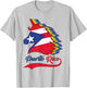 Puerto Rico Puerto Rican Flag Unicorn Rainbow Toddler Girls T-Shirt - T-Shirt | Ash