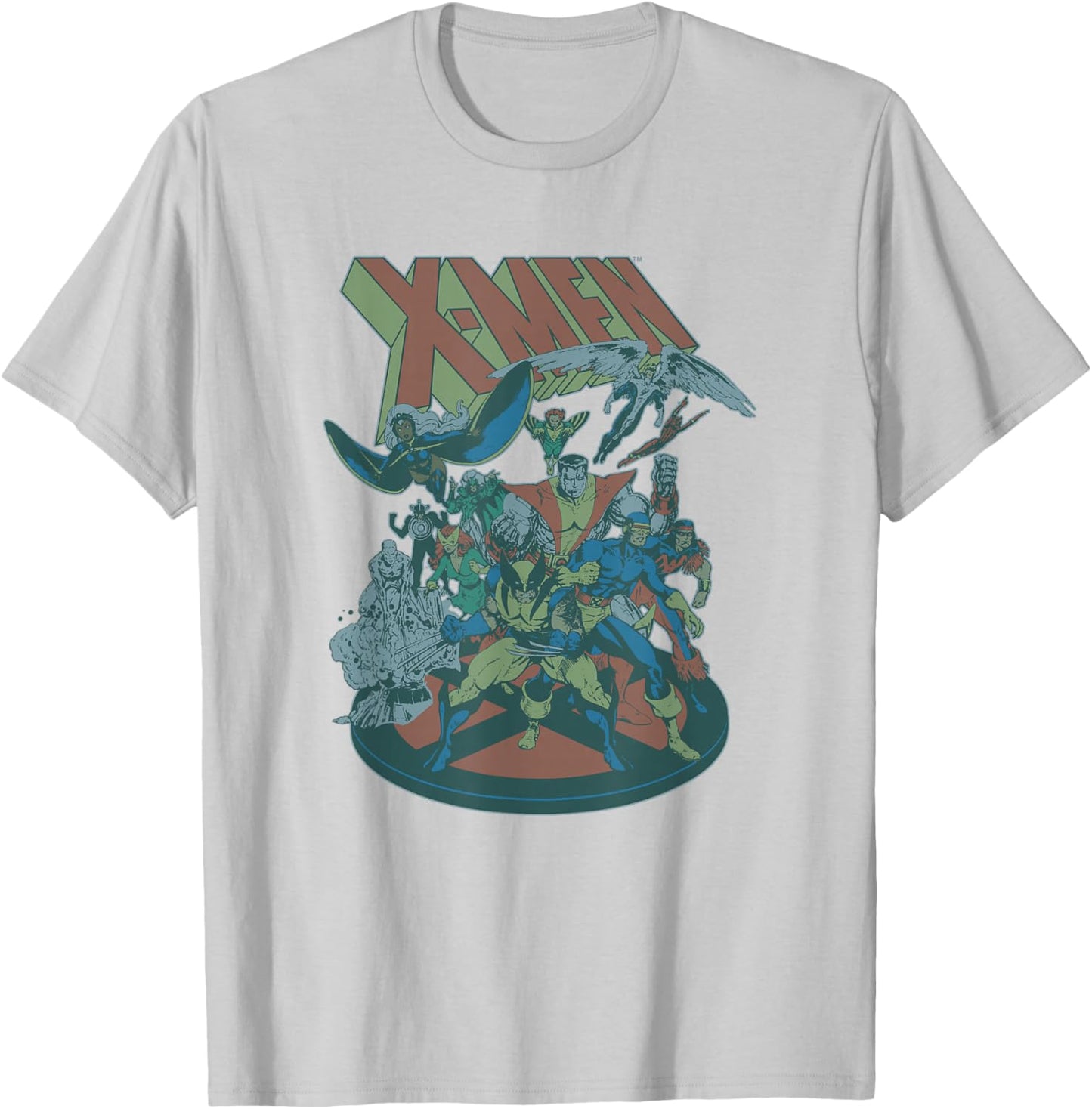 Marvel X-Men Ultimate Super Hero Teamup Vintage Shot T-Shirt - T-Shirt | Ash