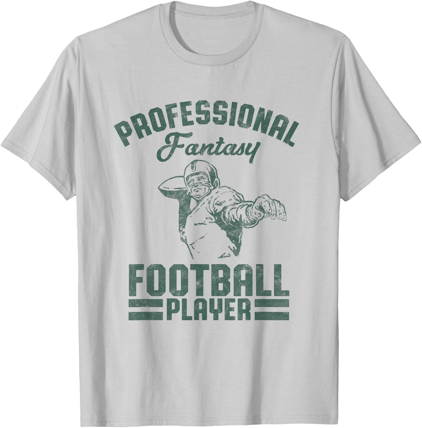 Fantasy Football Player Retro Design Party Kit Trophy Gift T-Shirt - T-Shirt | Ash