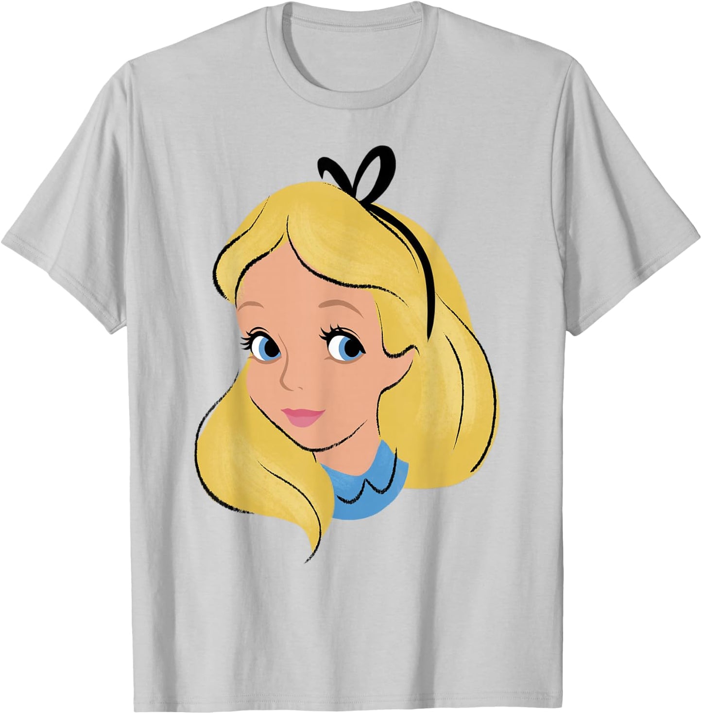 Disney Alice in Wonderland Alice Big Face T-Shirt - T-Shirt | Ash