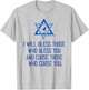 Christian Bible Genesis 12:3 Bless Israel Love Peace Support T-Shirt - T-Shirt | Ash