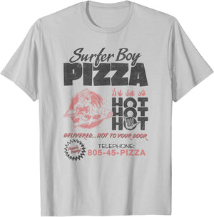 Stranger Things Surfer Boy Pizza Flyer T-Shirt - T-Shirt | Ash
