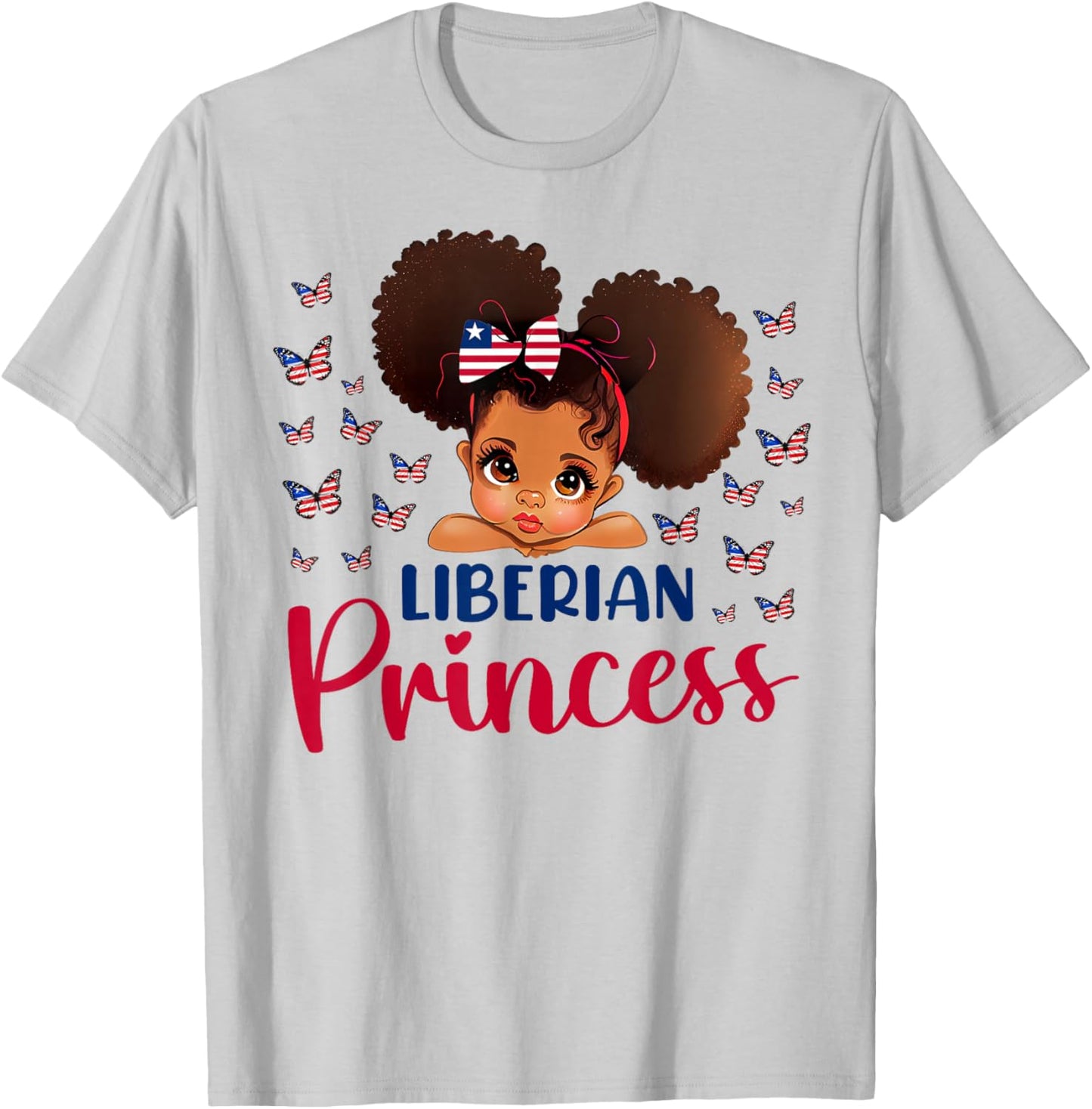 Liberian Princess Liberia for Black Girls Kids T-Shirt - T-Shirt | Ash