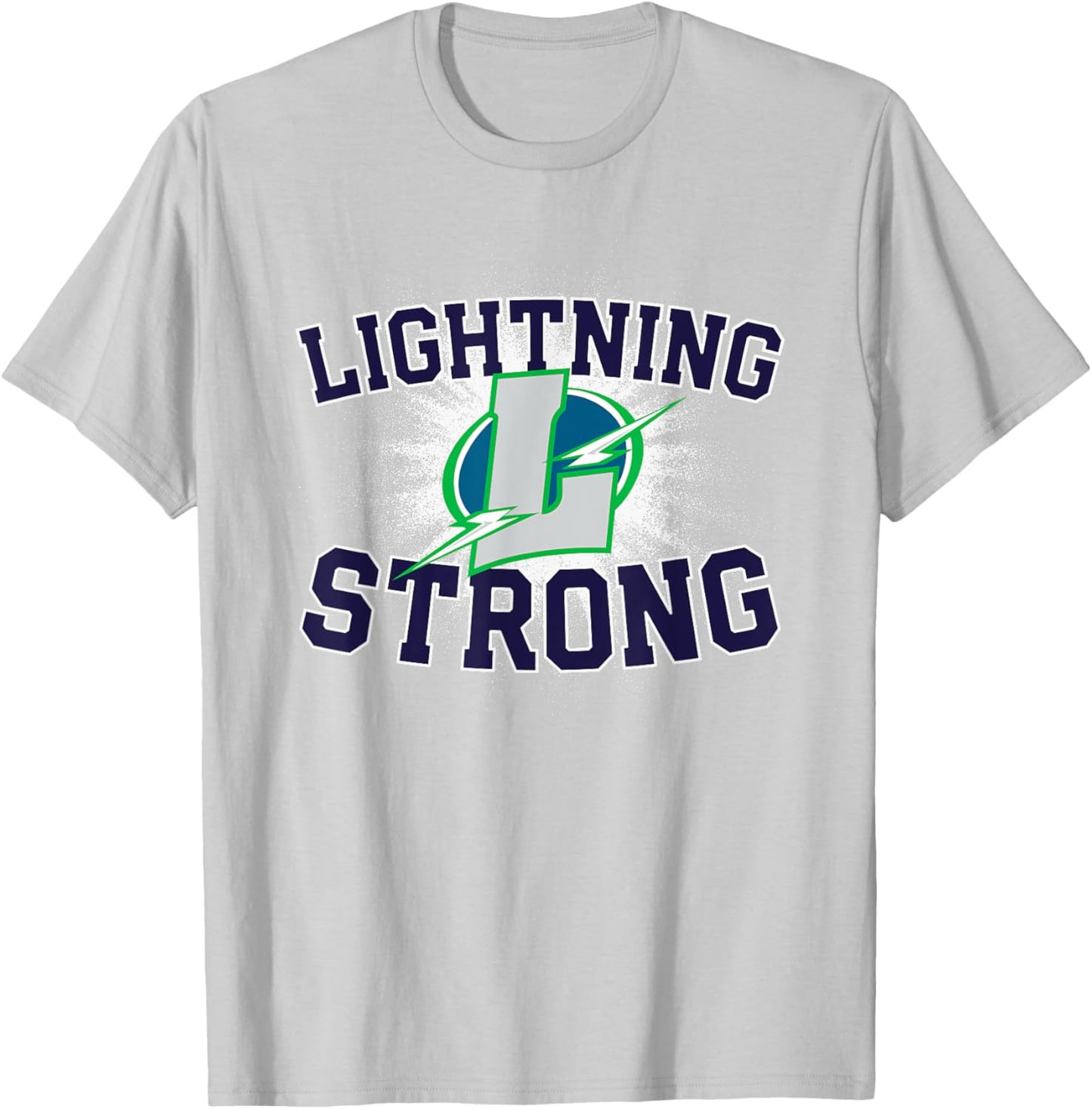 Lapeer Lightning Logo Strong Flag HS T-Shirt - T-Shirt | Ash