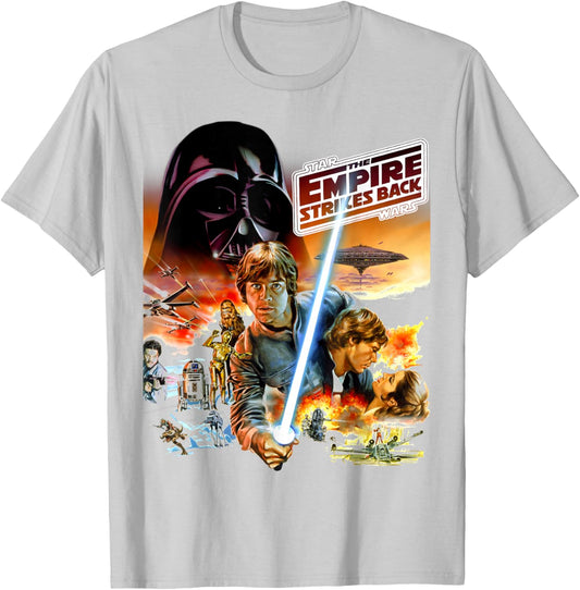 Star Wars The Empire Strikes Back Classic Group Shot T-Shirt - T-Shirt | Ash
