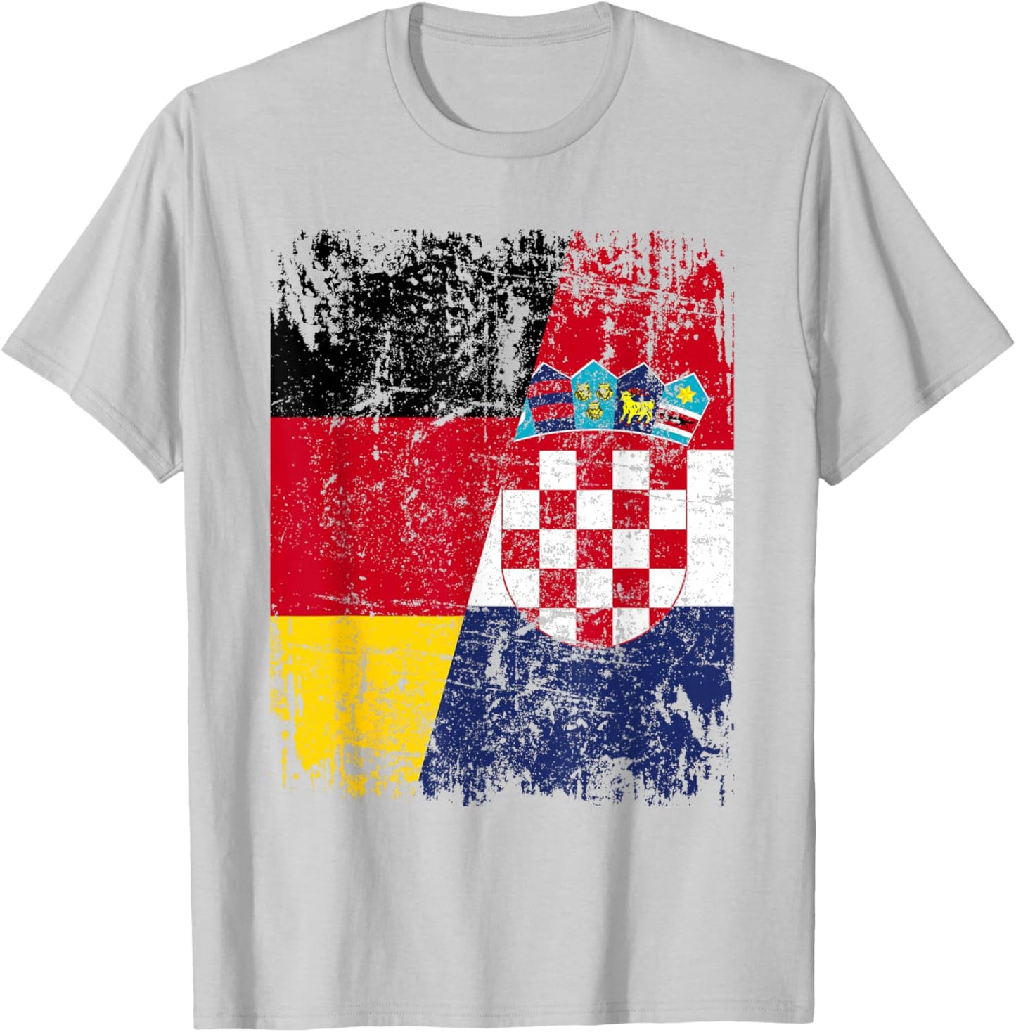 KROATIEN DEUTSCHLAND Flagge | Damen Herren Kinder | Kroatien T-Shirt - T-Shirt | Ash