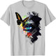 Butterfly Colorful Art Graphic Eye T-Shirt - T-Shirt | Ash