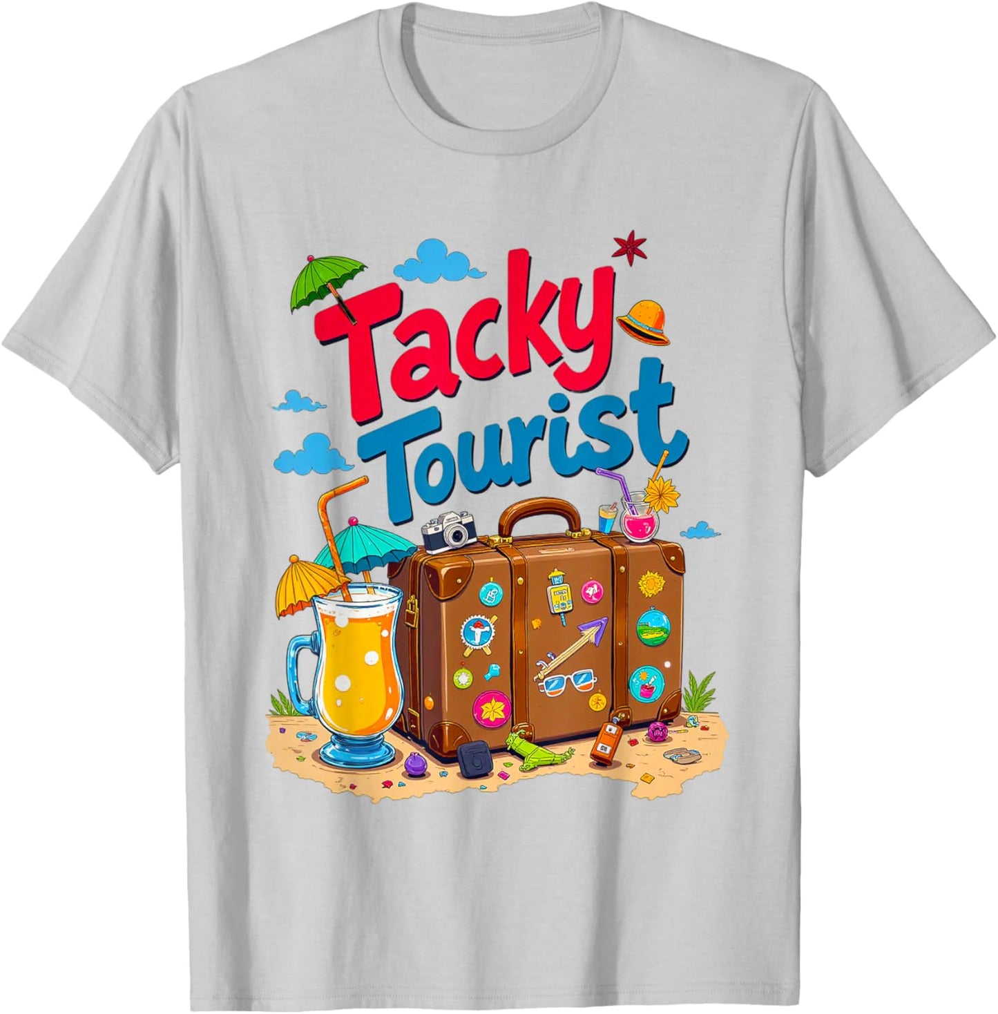 Tacky Tourist Day Outfit Tacky Tourist Costume Idea Tacky T-Shirt - T-Shirt | Ash