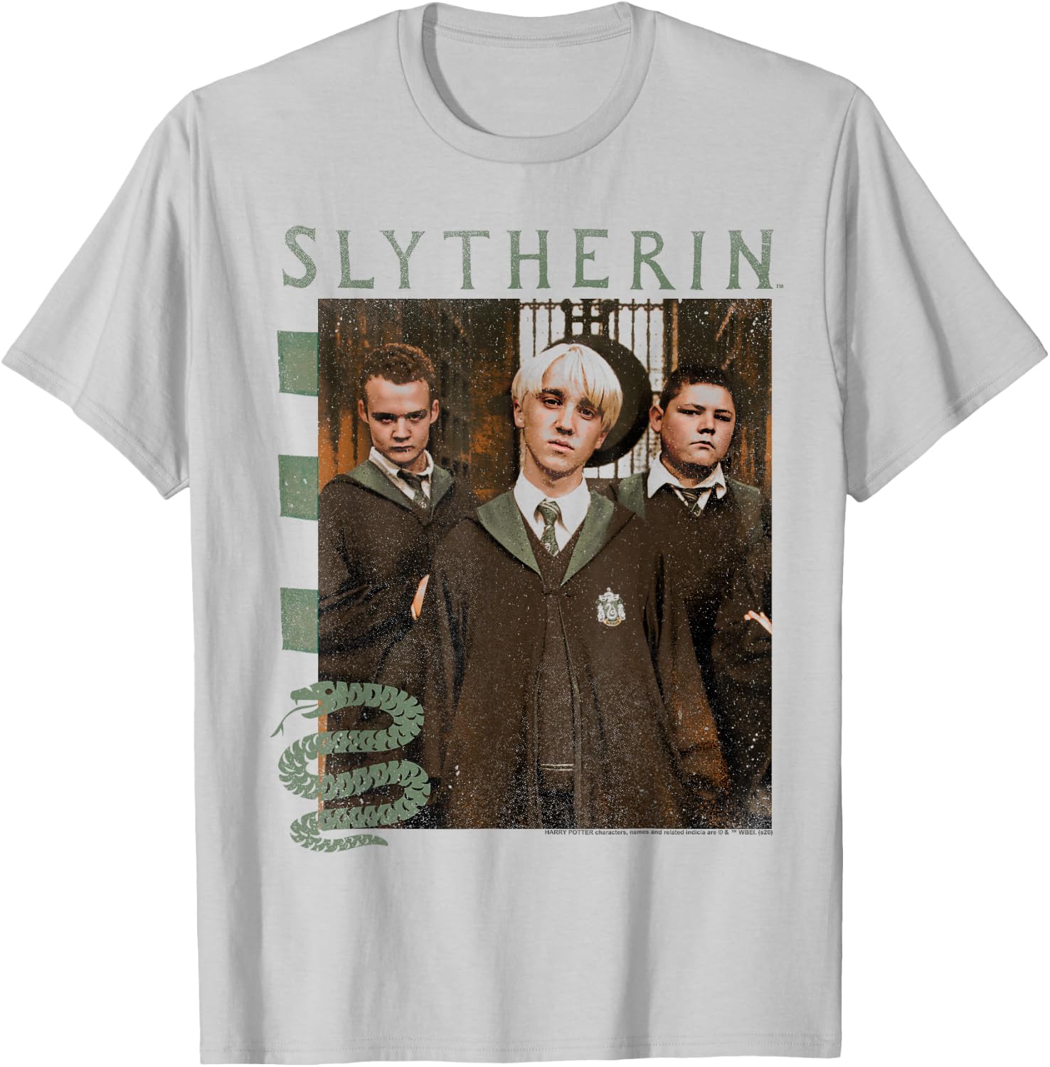 Harry Potter Draco Crabbe & Goyle Slytherin Group Shot T-Shirt - T-Shirt | Ash