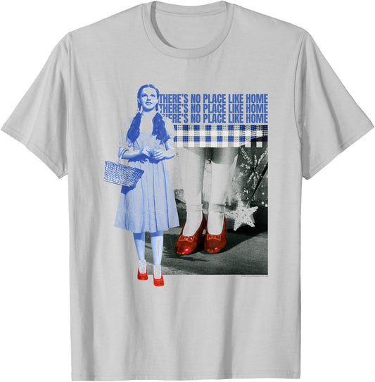 Wizard of Oz There's No Place Like Home Dorothy Retro Movie T-Shirt - T-Shirt | Ash
