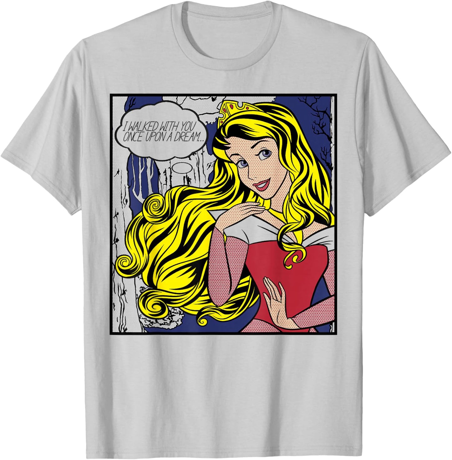 Disney Sleeping Beauty Aurora Pop Art Portrait T-Shirt - T-Shirt | Ash