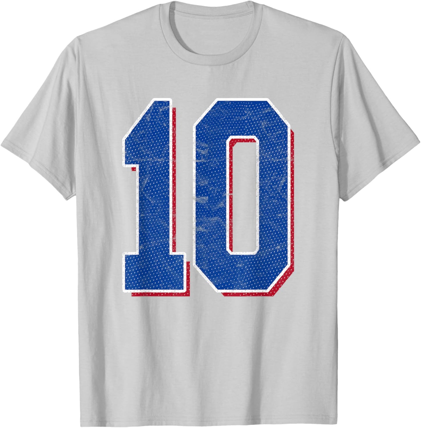 Number 10 Numbered Uniform Sports Team Jersey 10th Birthday T-Shirt - T-Shirt | Ash