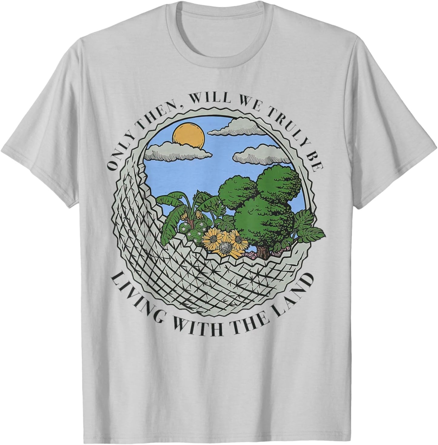 Living with The Land T-Shirt - T-Shirt | Ash