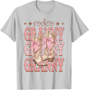 Rodeo Granny Pink Boots Coquette Cow-Girl Birthday Party T-Shirt - T-Shirt | Ash